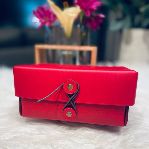 Coach Bleeker Chili Red Leather Decorative Box F62647 - NWT! - Picture 1 of 9